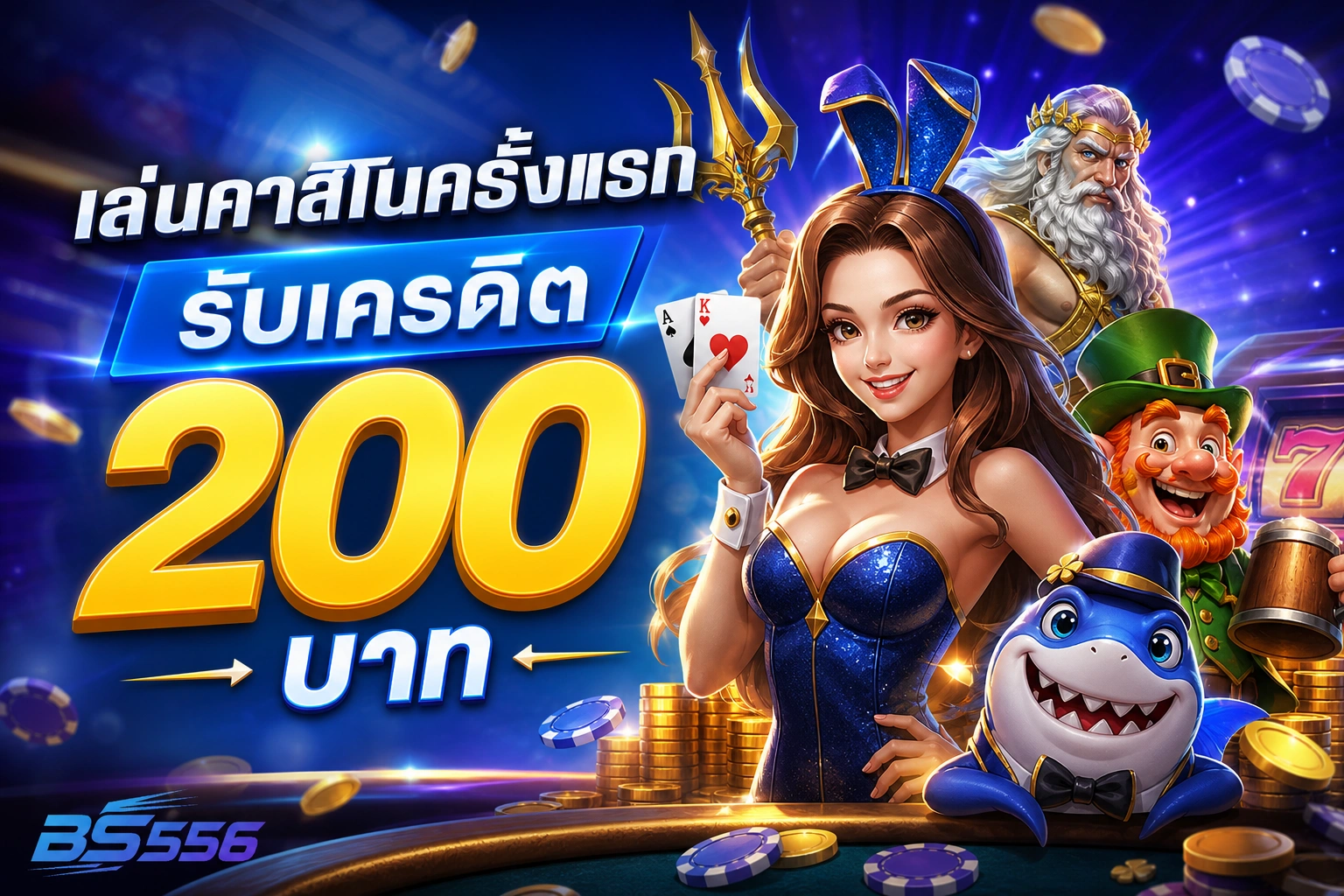 BS556 เล่นคาสิโนครั้งแรก รับเครดิต 200 บาท